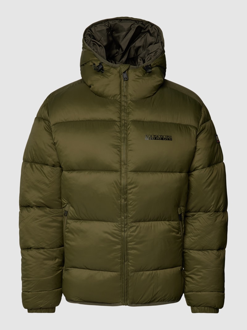 Steppjacke mit Kapuze Modell 'A-SUOMI' in olivgrün