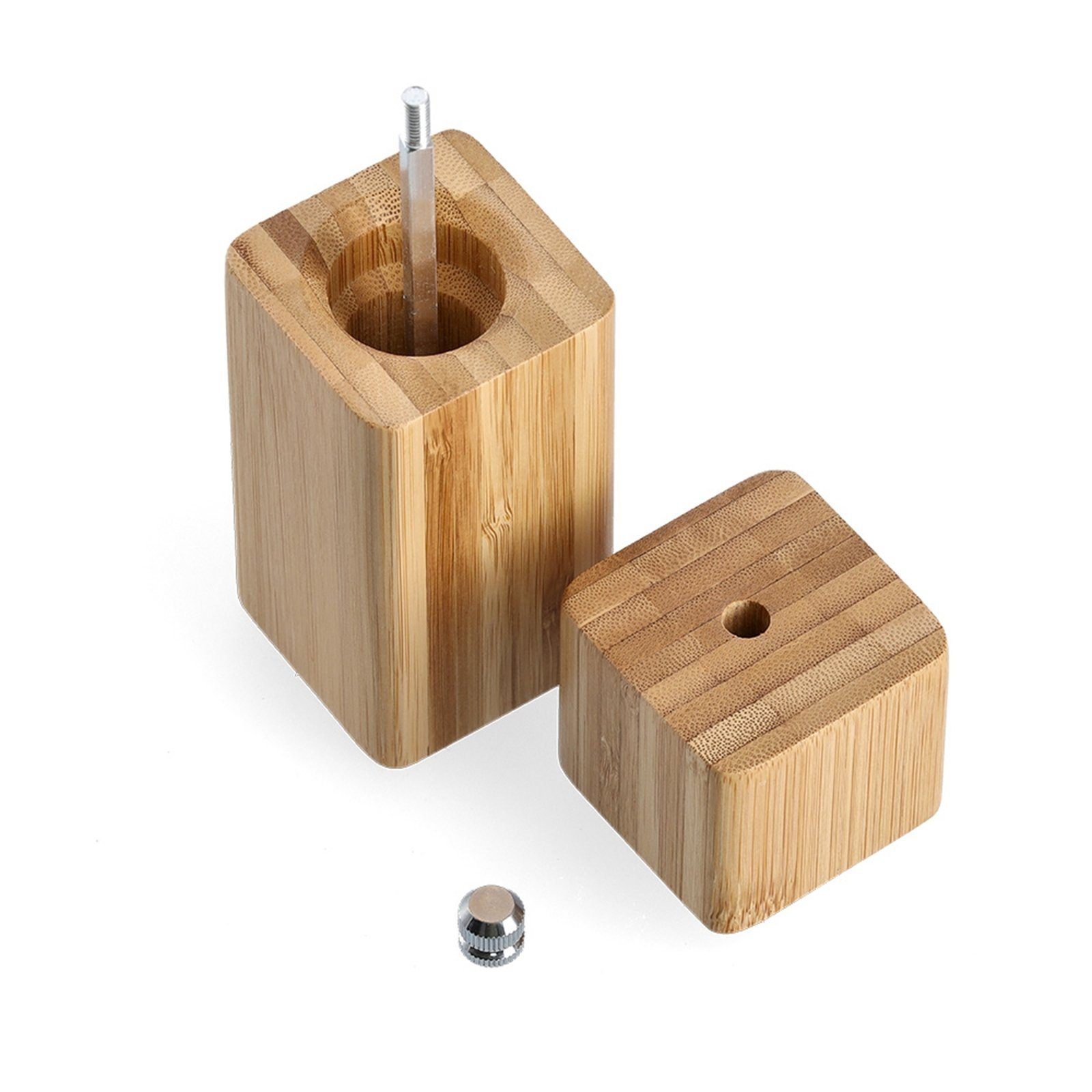 Neuetischkultur Salzmühle Salz- oder Pfeffermühle Holz eckig 14,7 cm, (1 Stück), Gewürzmühle