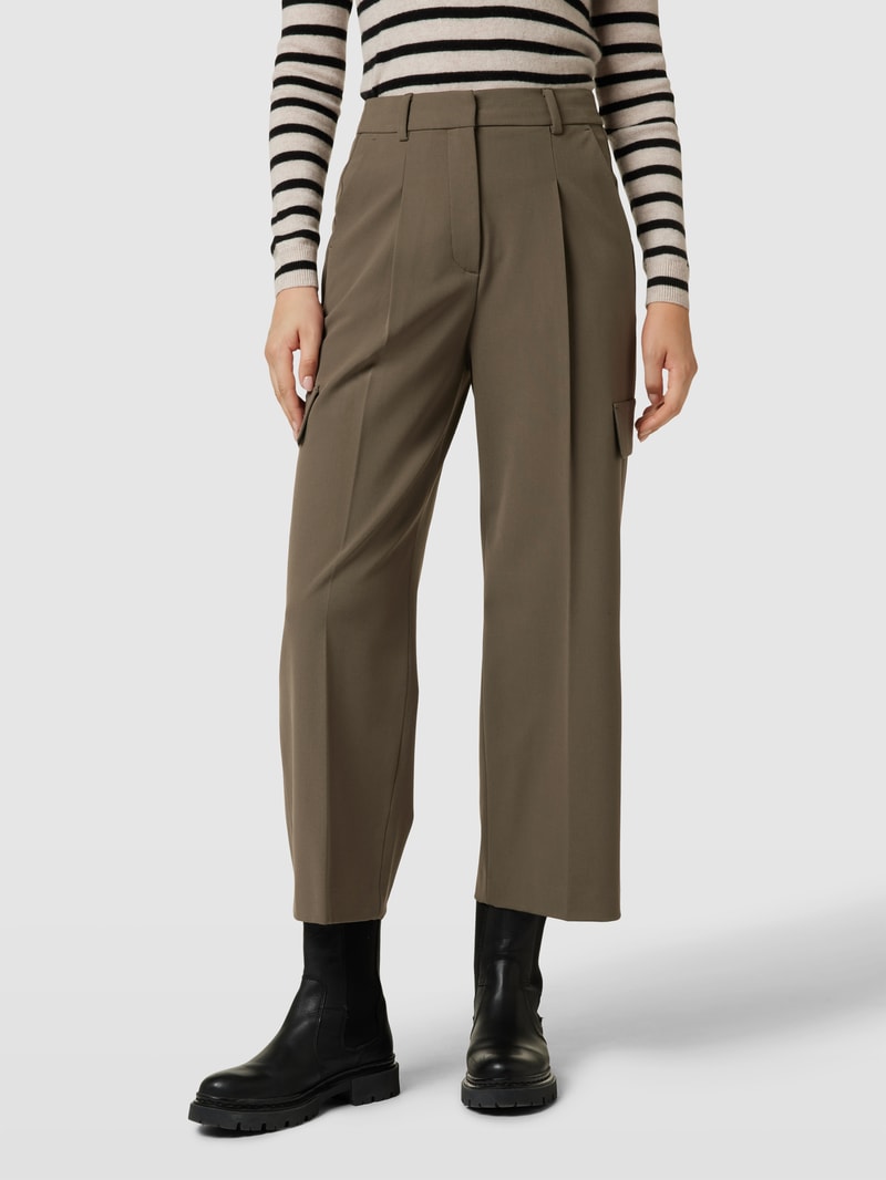 Stoffhose mit Cargotaschen in khaki