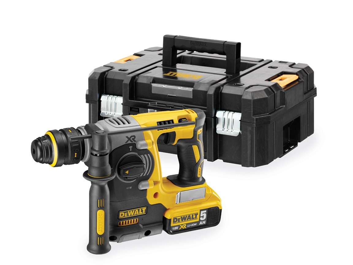 Ciocan combinat fără fir DeWalt DCH274P2T-QW 18 V 5.0 AH + mandrină cu schimbare rapidă