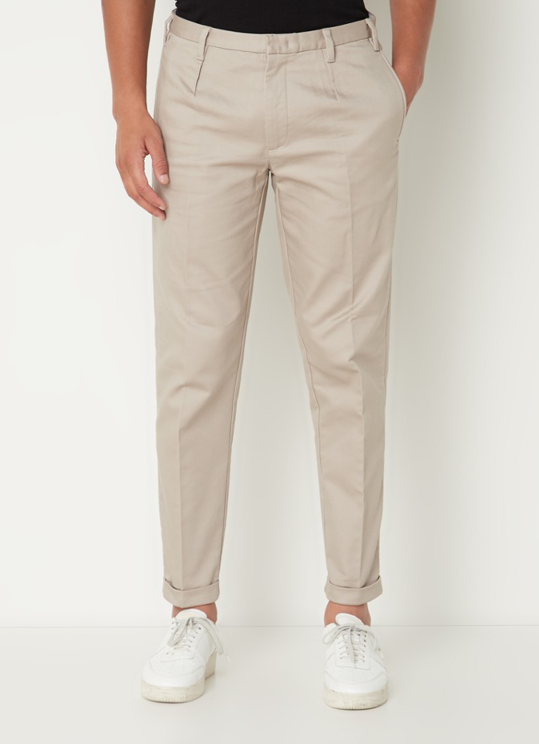 Pantaloni chino drepți Emporio Armani cu buzunare laterale
