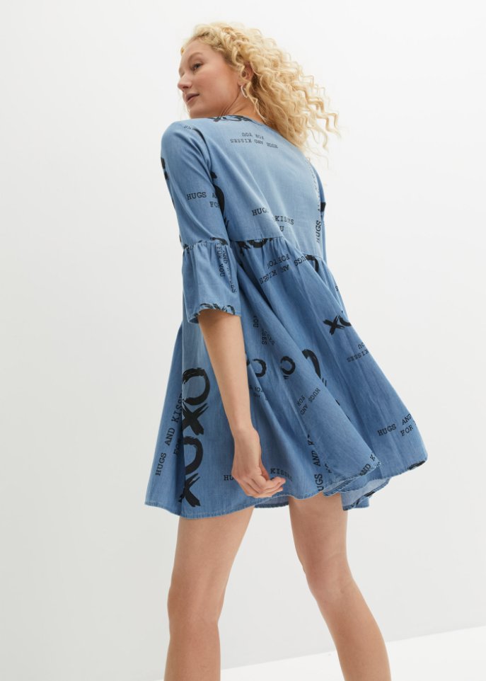 Jeanskleid bedruckt aus Bio-Baumwolle