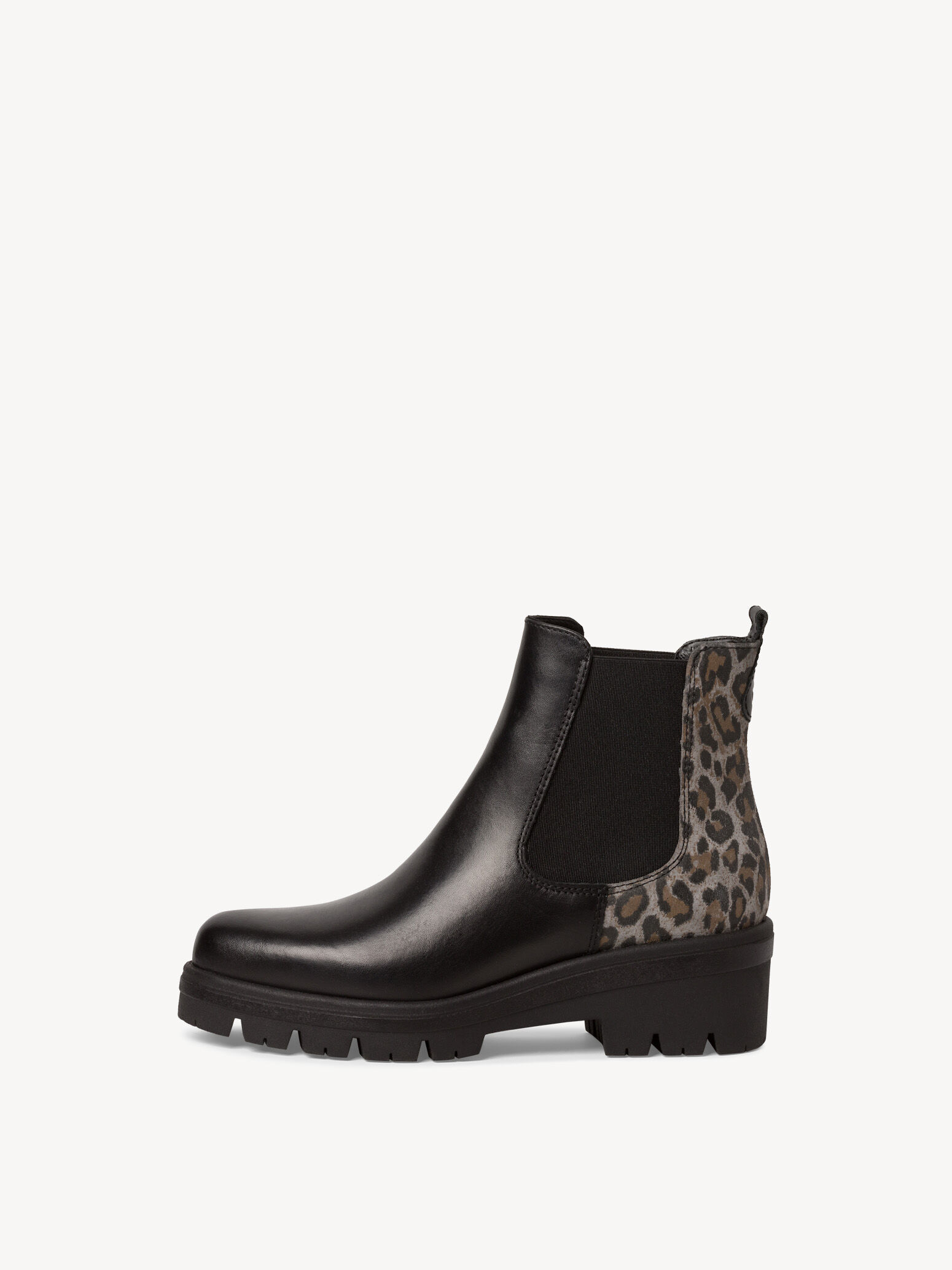 Bottine Chelsea en cuir - noir