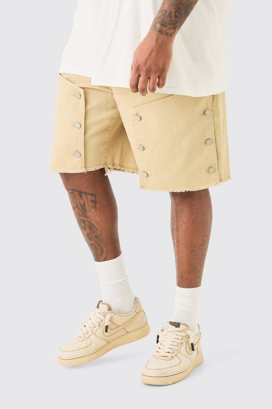 Plus lockere Twill-Shorts