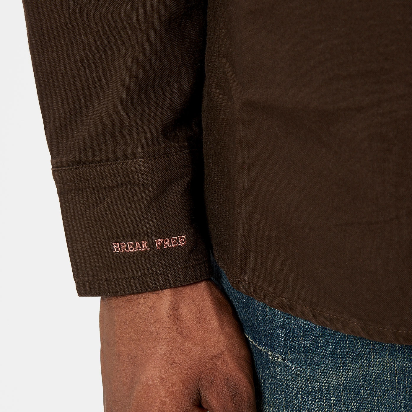 TOMEK  Chemise marron Homme en 100% coton