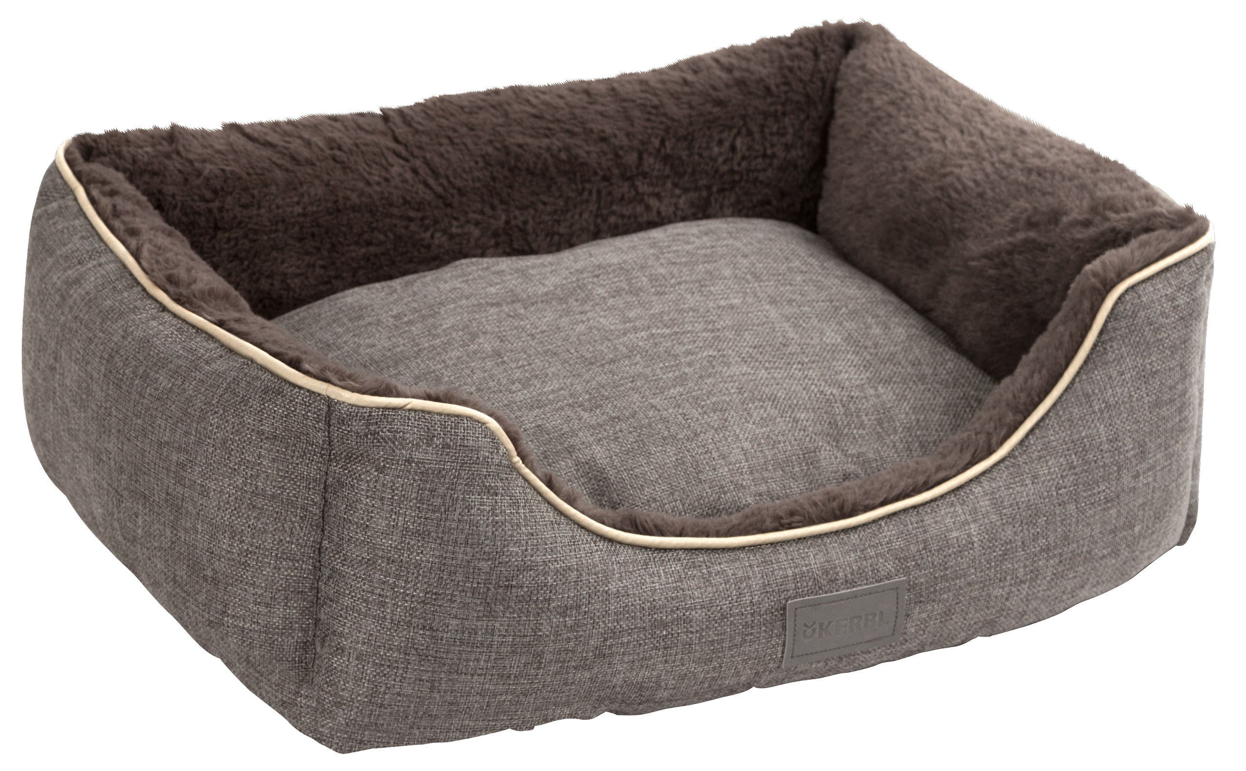 Kerbl Hundebetten Kerbl Pet Kuschelbett Samuel, Grau, 60x50x17cm grau L
