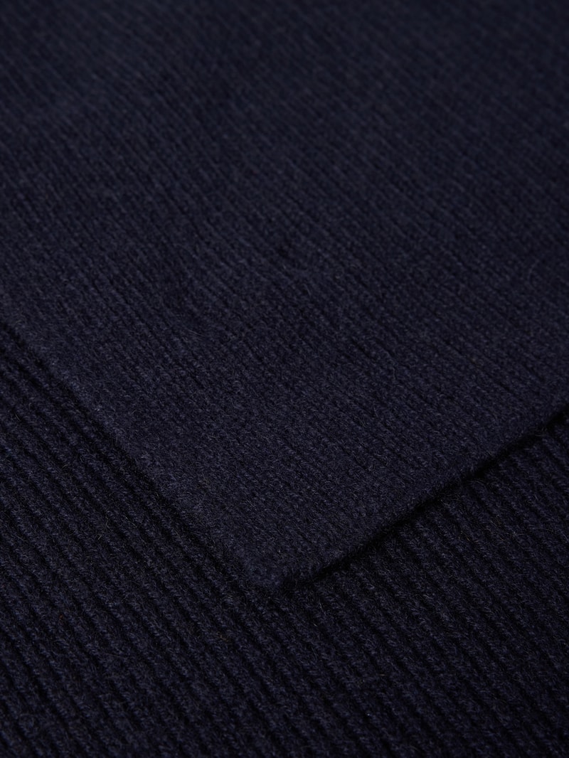 Schal aus Kaschmir im unifarbenen Design in marineblau