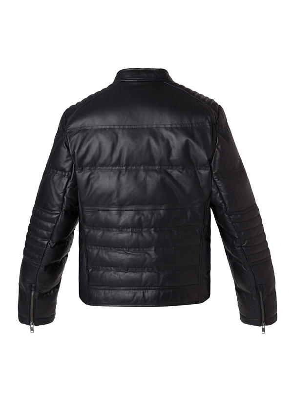 BOSS Orange, Lederjacke Jobear, Schafnappa, schwarz
