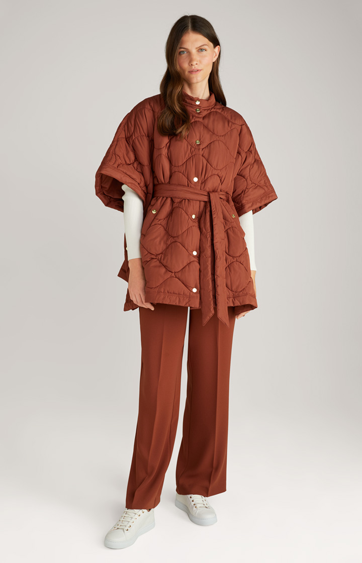 Stepp-Cape-Jacke in Kupferbraun