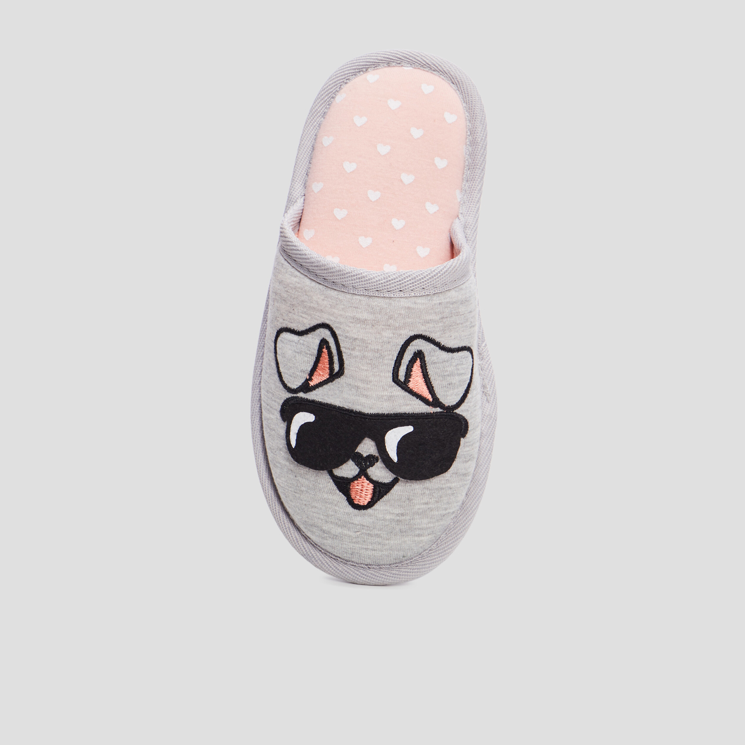 Chaussons mules gris fille | La Halle