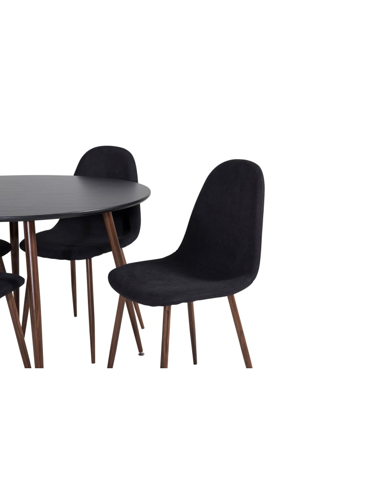 ebuy24 Essgruppe Plaza 15 (5-teilig) Schwarz 100 x 100 cm günstig kaufen onesize