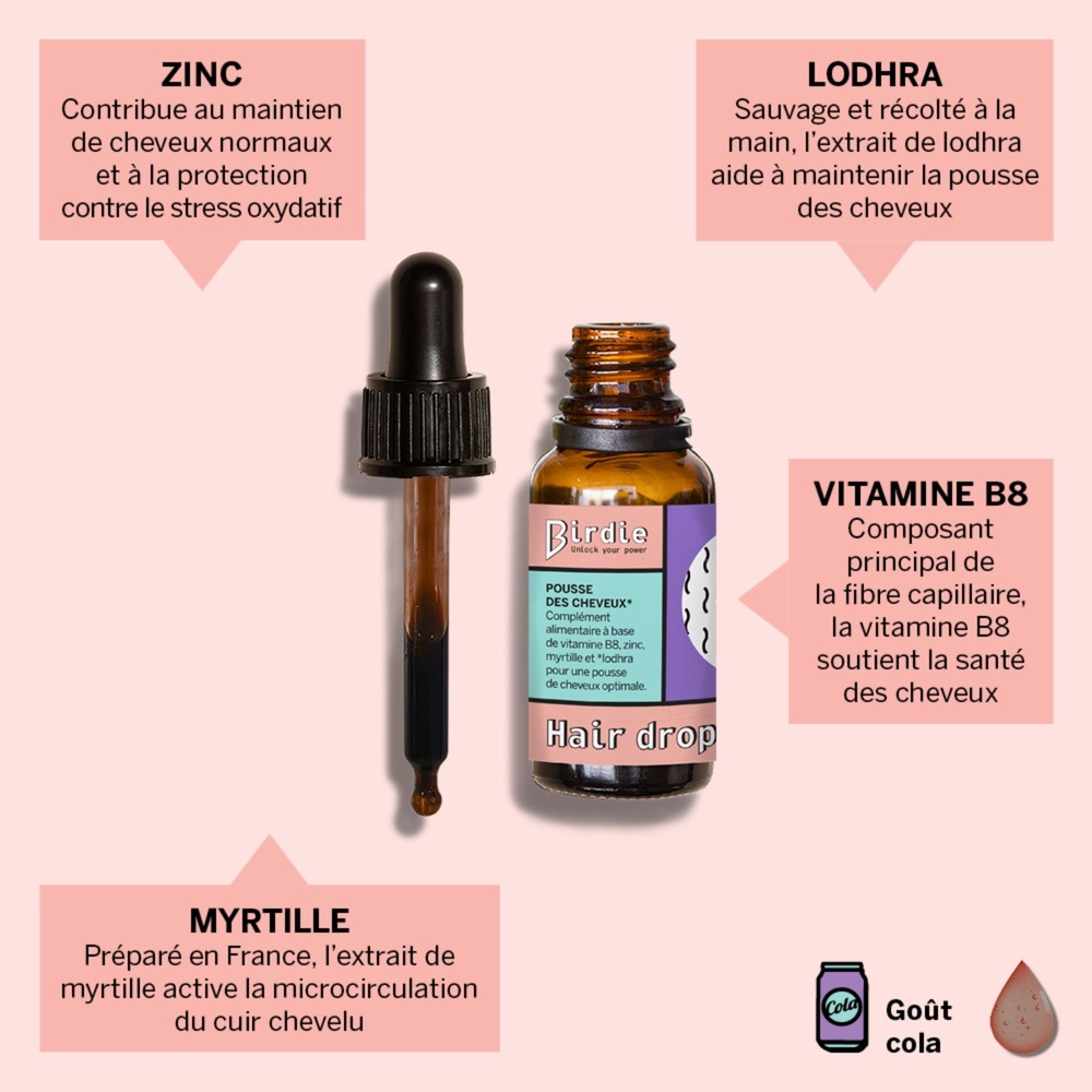 birdie nutrition HAIR DROPS | ELIXIR Pousse Des Cheveux