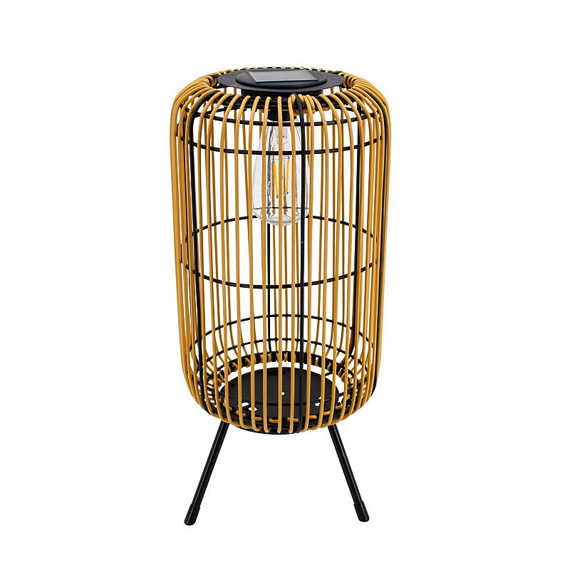 Home Lykt solcelle 22x45,5 cm rattan natur