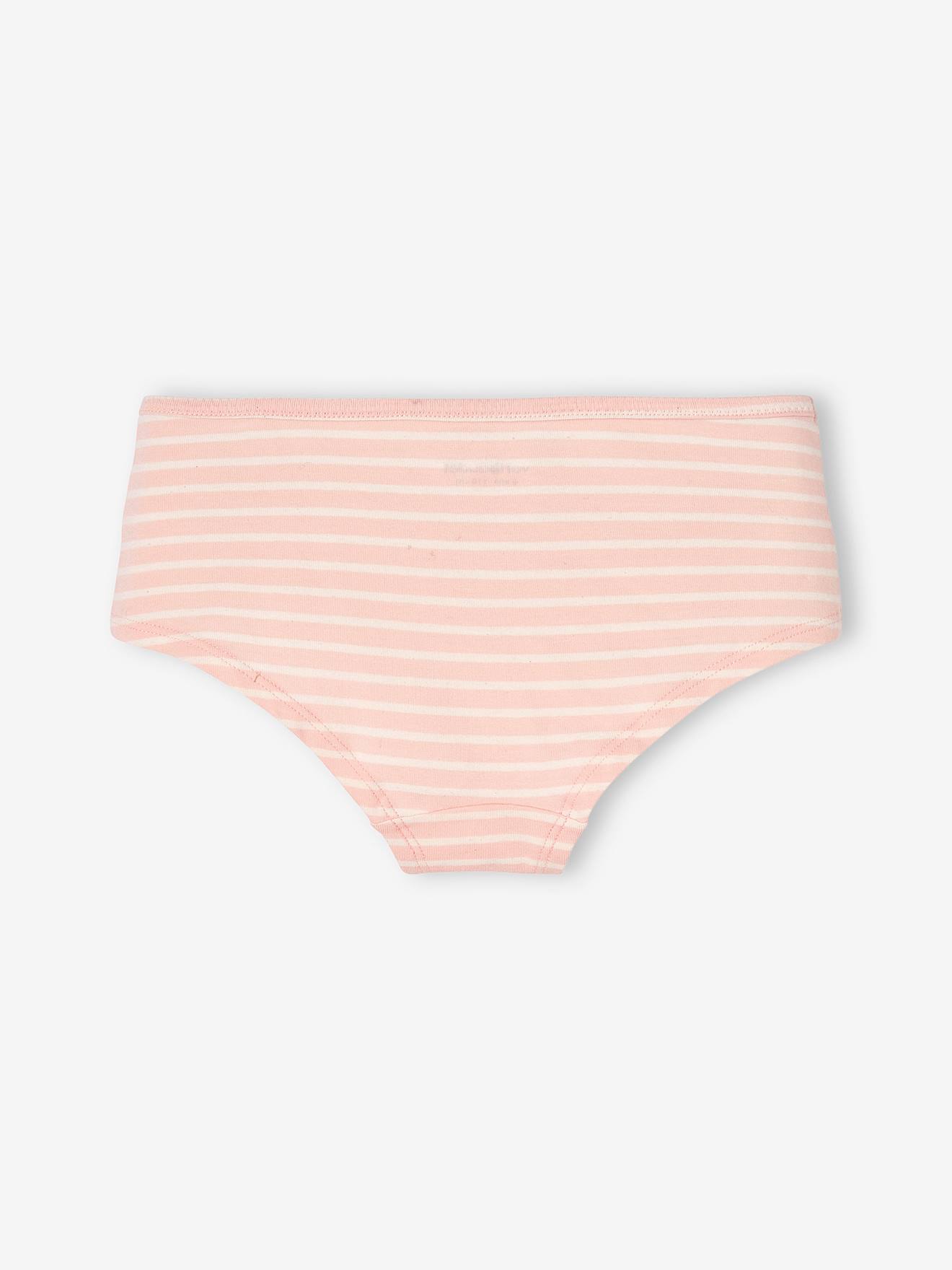 Lot de 5 shorties fille rose pâle