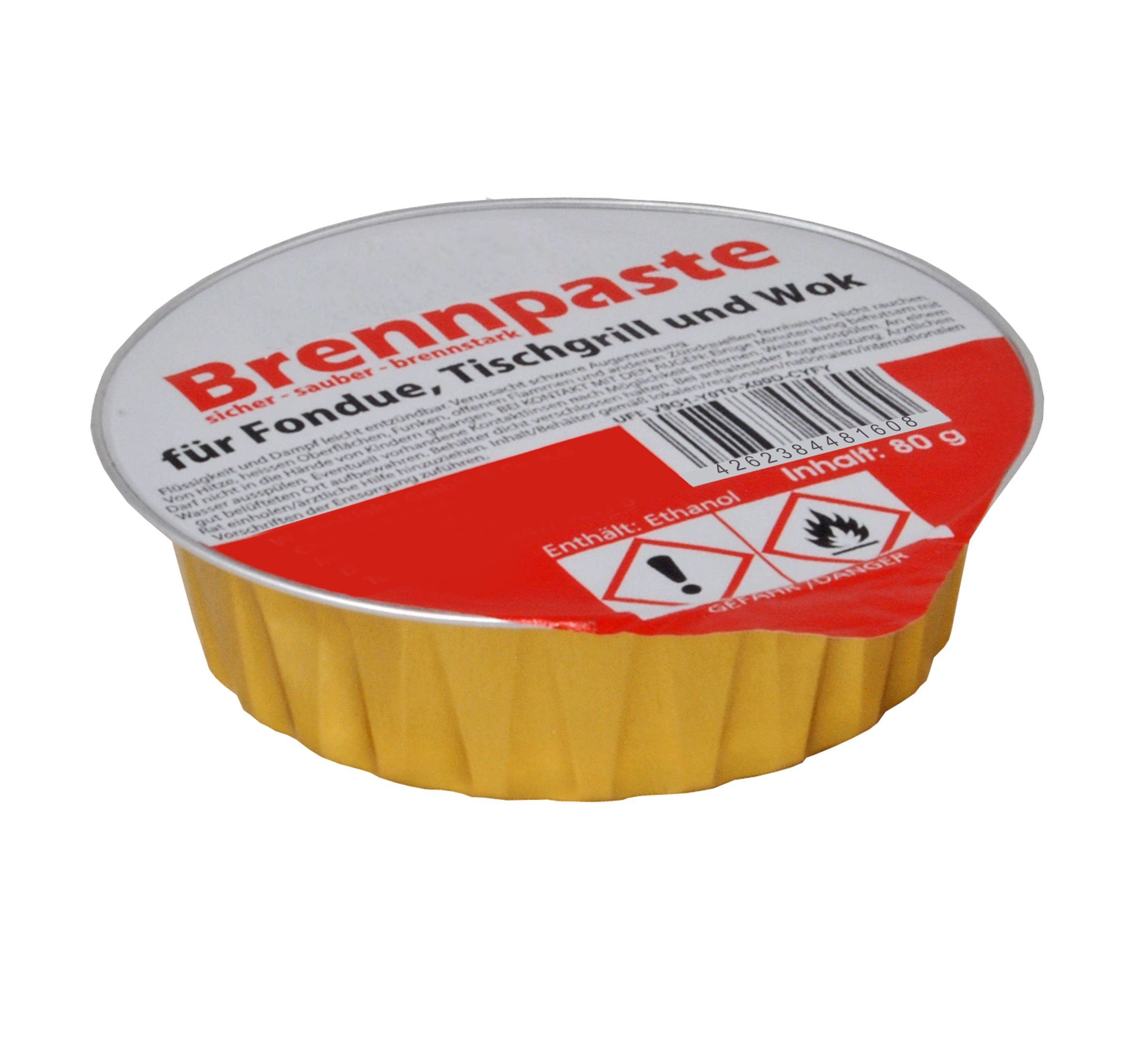 KS-Direkt Brennpaste Brenngel x 18 + Pastenbrenner, 1.44 kg, Deutsche Herstellung, kein hochgiftige Methanol beigemischt !!!