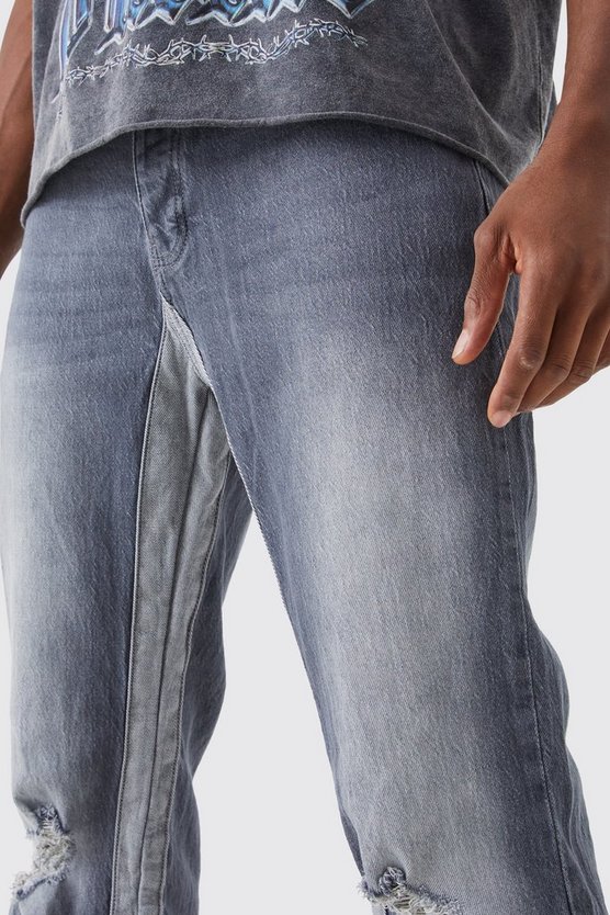 Lockere zerrissene Schlagjeans