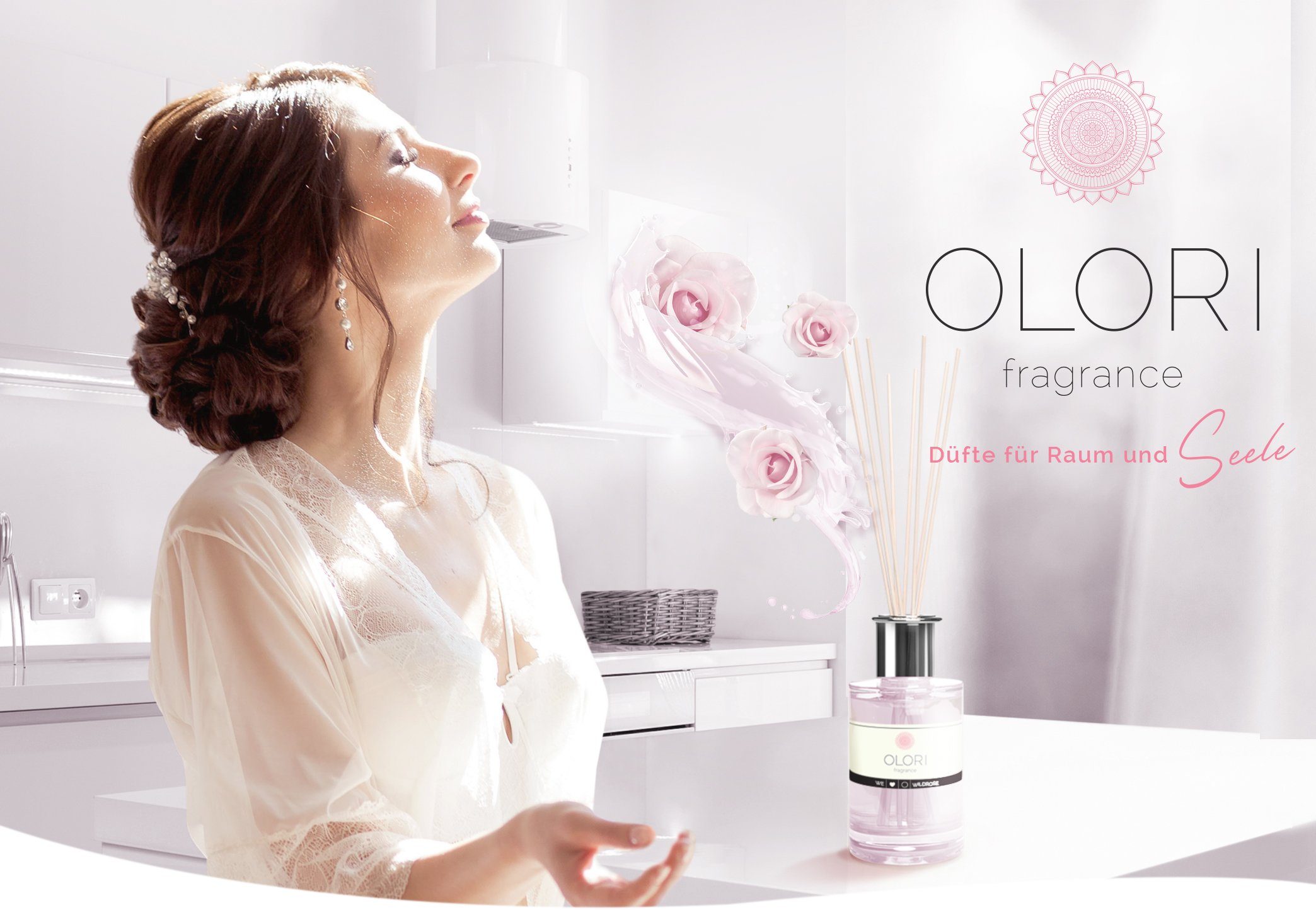 OLORI Raumduft Diffuser I Sandelholz I mit ätherischen Ölen I 200 ml