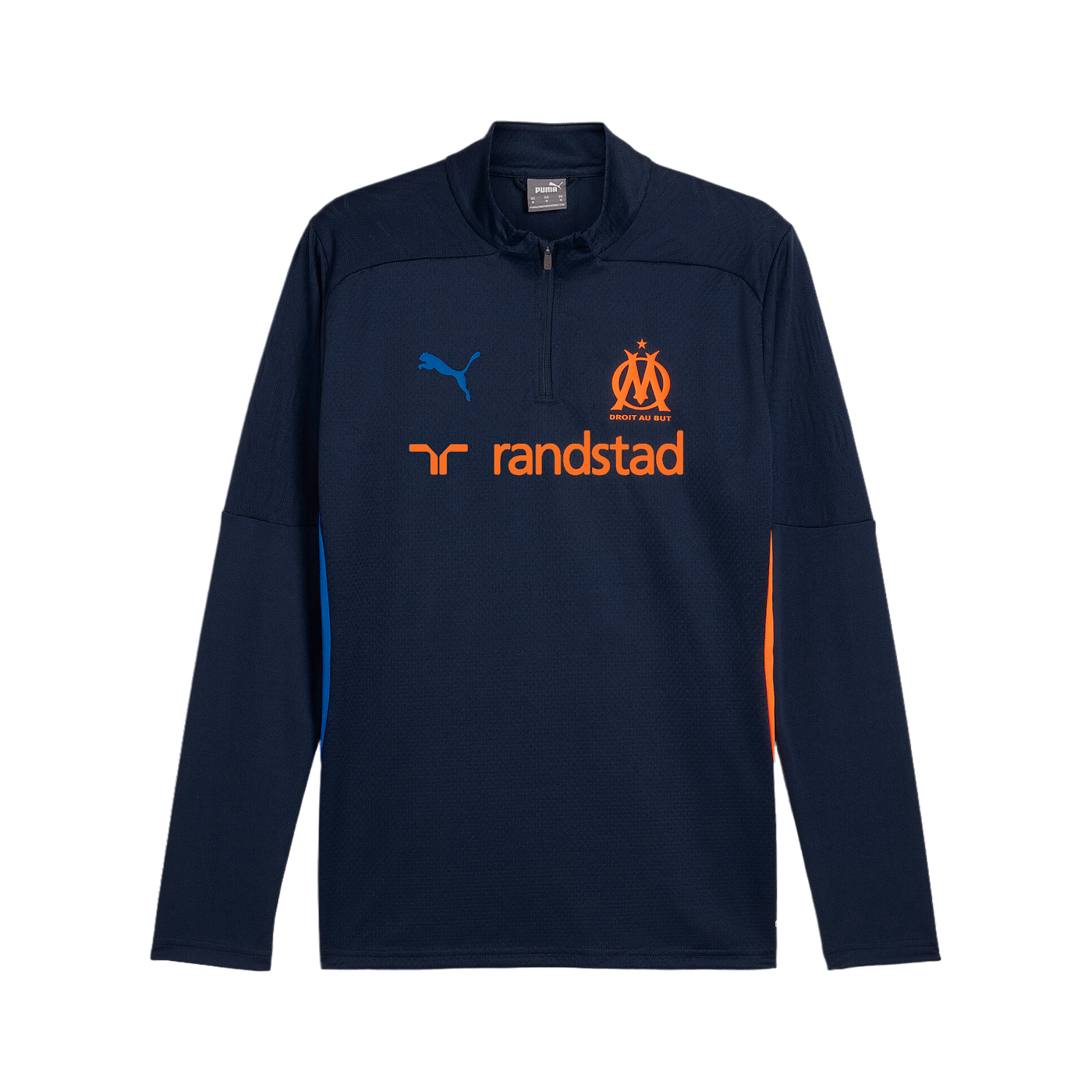 PUMA Olympique Marseille 1/4 Zip Sweatshirt Blau F24