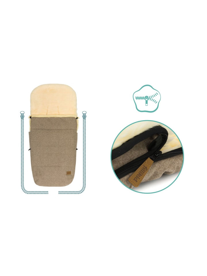 fillikid Echtfell-Winterfußsack Makalu Wool Exklusiv in Braun günstig kaufen onesize