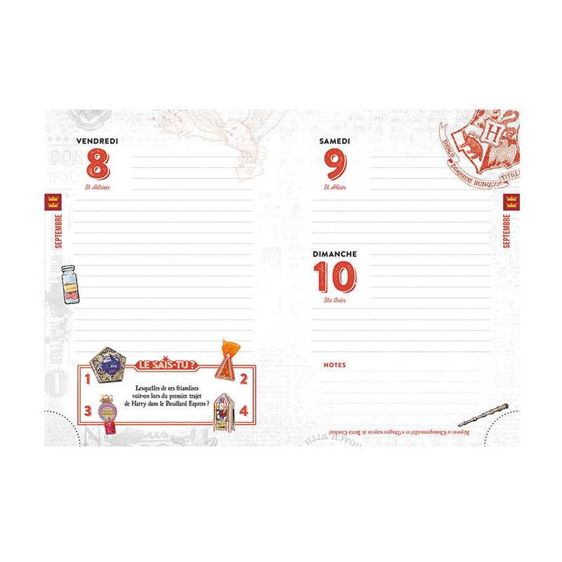 Livre Agenda Harry Potter 2023-2024 - Gallimard Jeunesse
