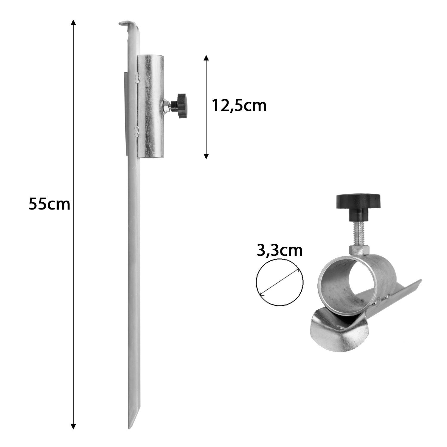 Moritz Bodendübel Rasendorn Ø35mmx50cm Bodenhülse Schirmständer Erdspieß Bodendübel