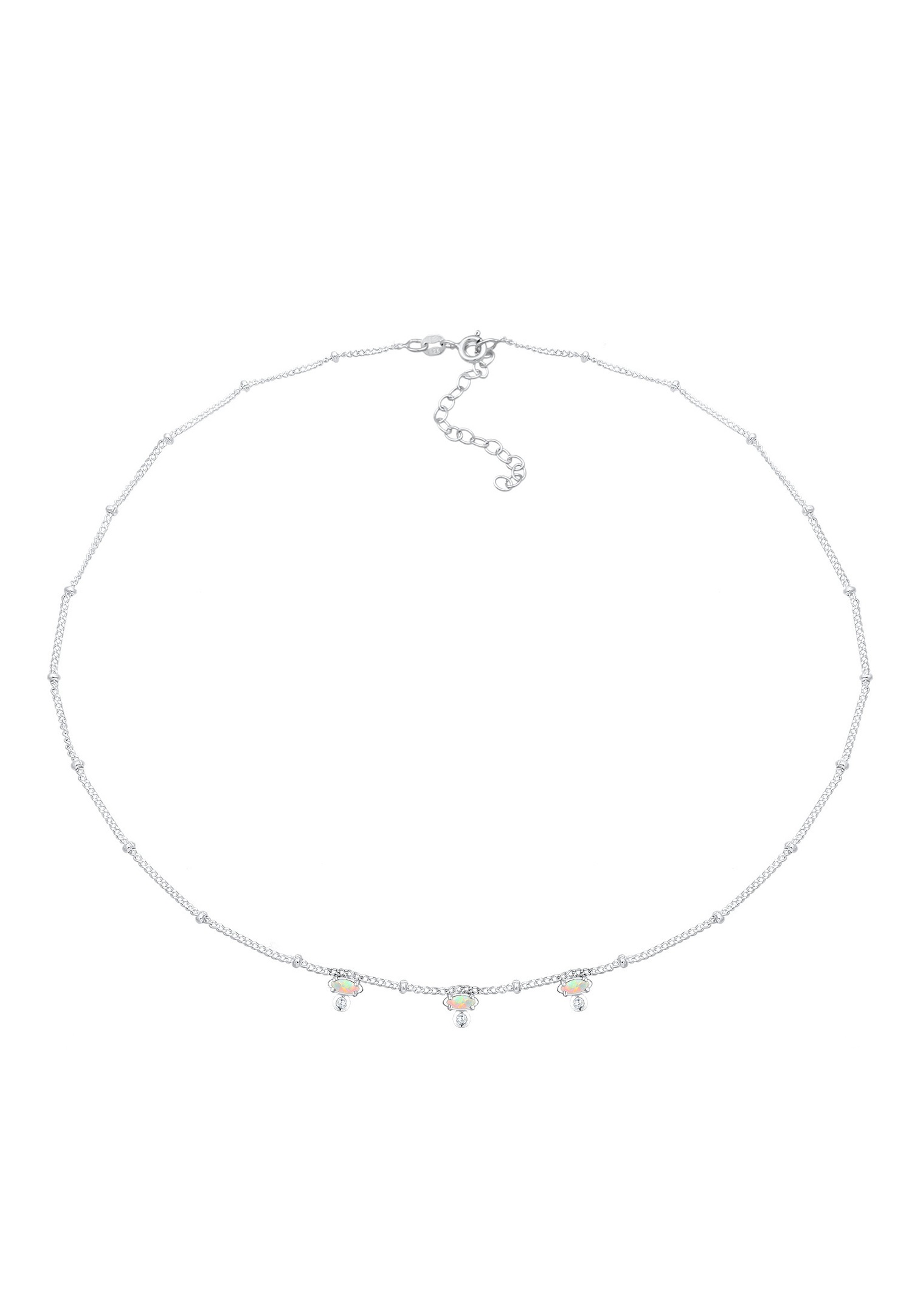 Elli Vintage sintetični opal cirkonij 925 srebro