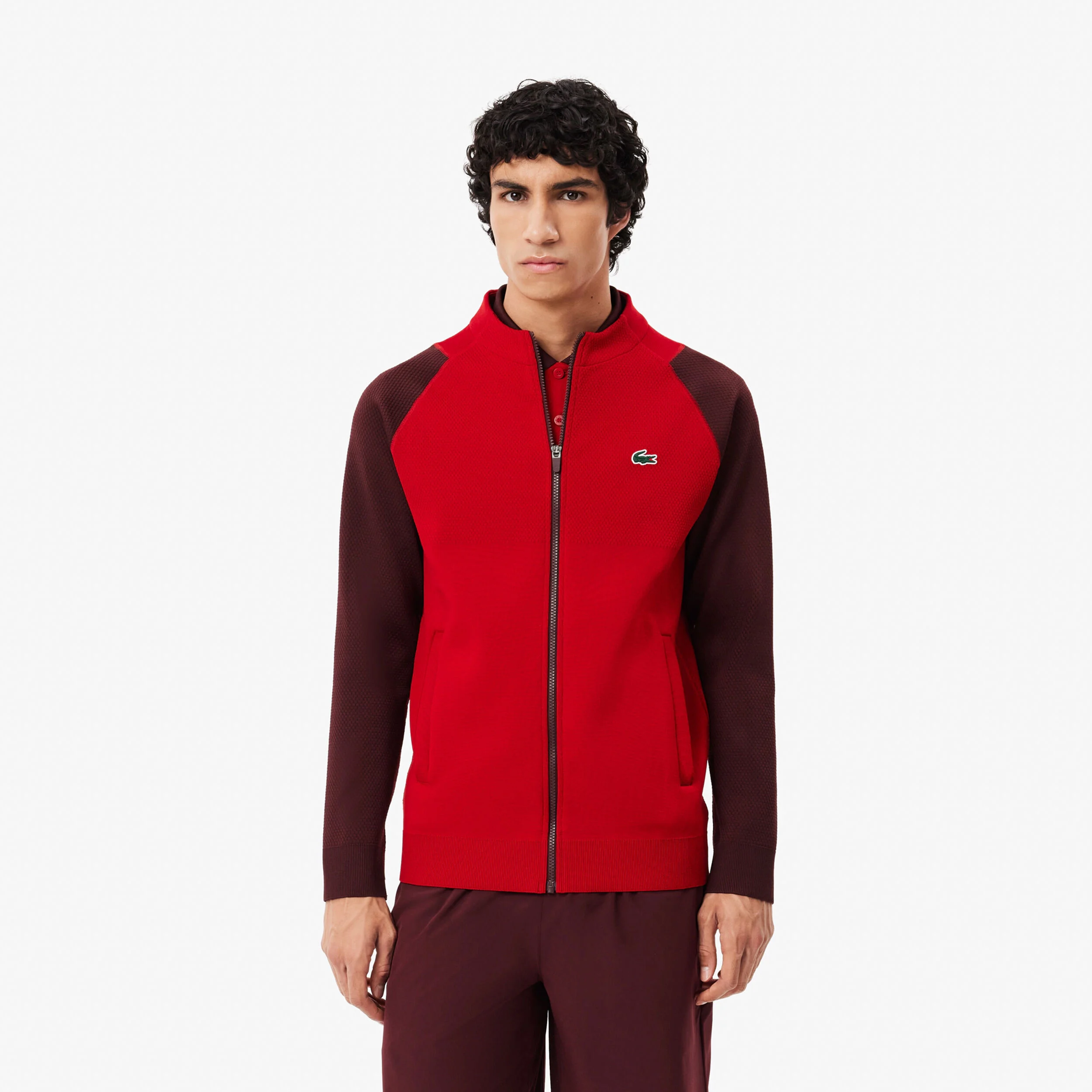 Trainingsjacke Herren - Rot, Dunkelrot