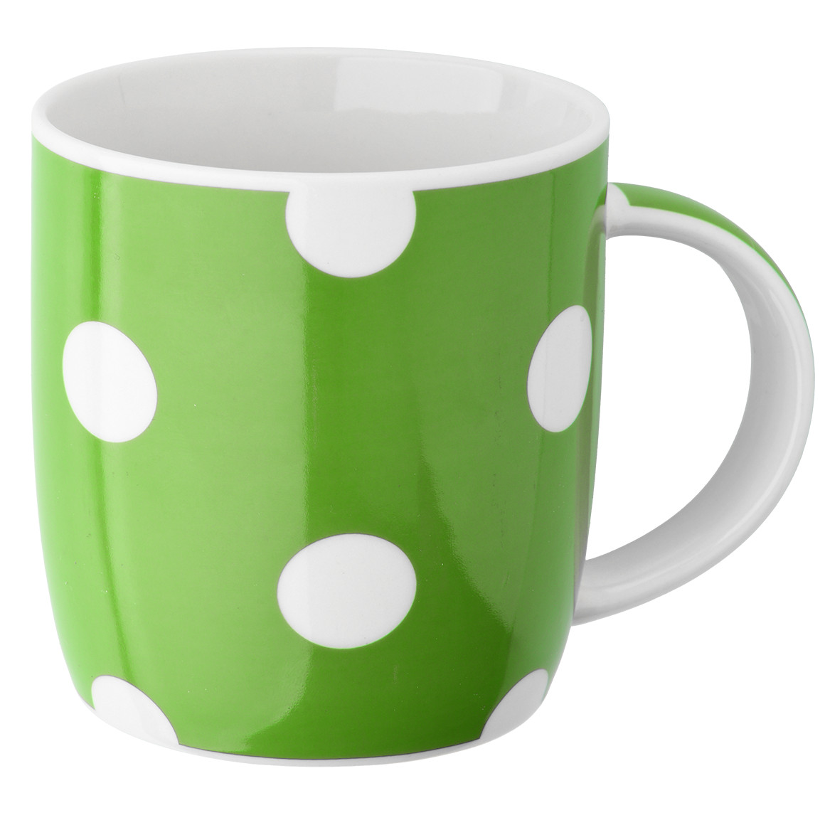 Tasse mit weißen Punkten