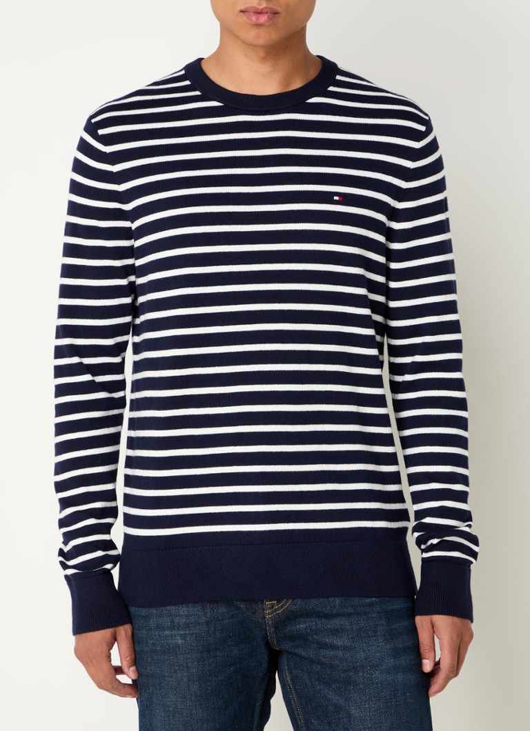 Tommy Hilfiger Fine-knit cashmere blend pullover with logo embroidery