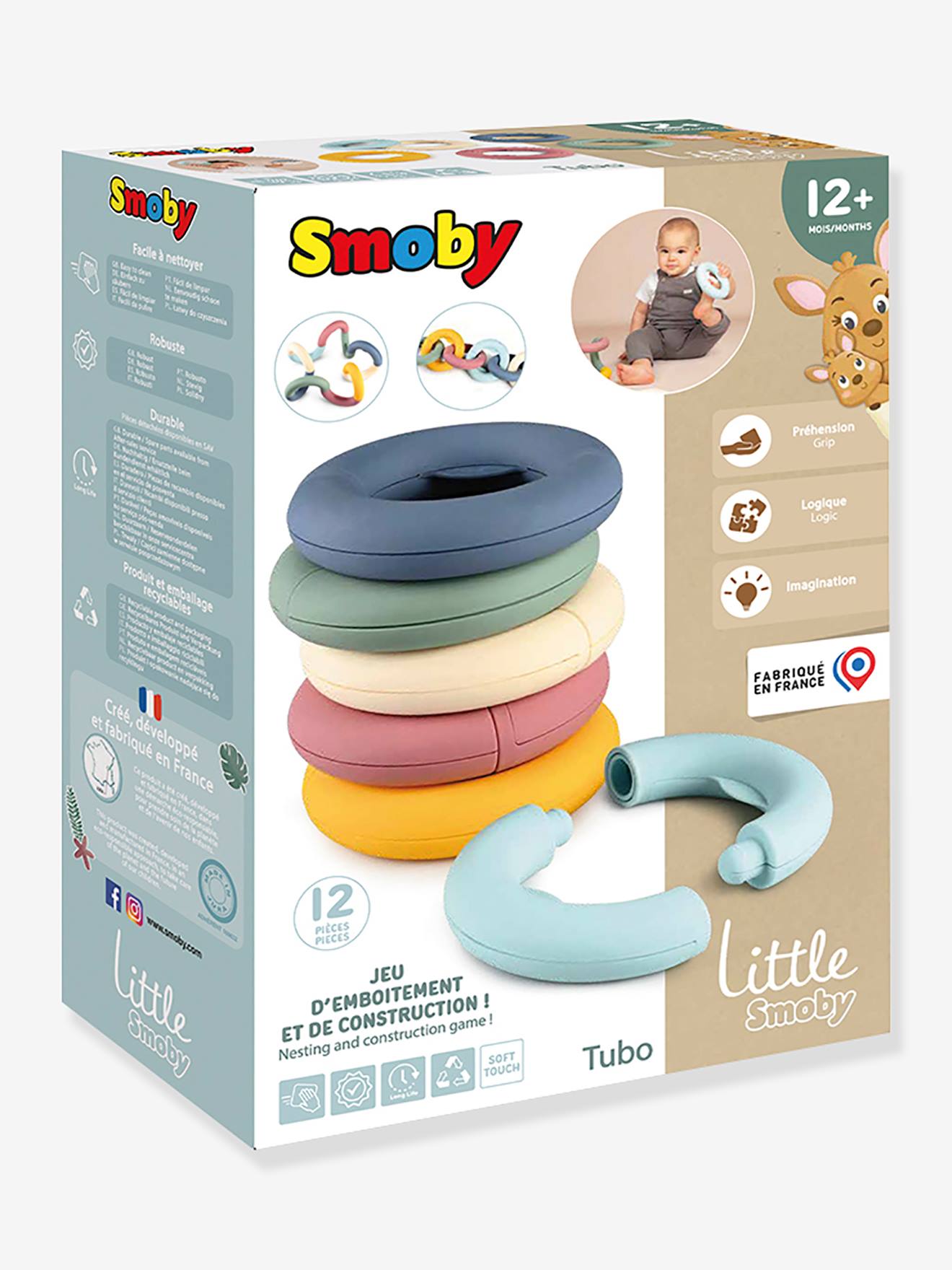 Smoby Baby Greifspielzeug Tubo Little Smoby SMOBY - mehrfarbig