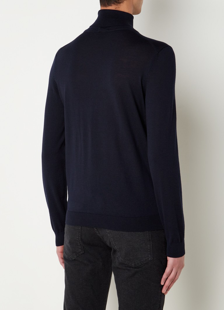 HUGO BOSS Musso-P fine-knit turtleneck sweater made of virgin wool