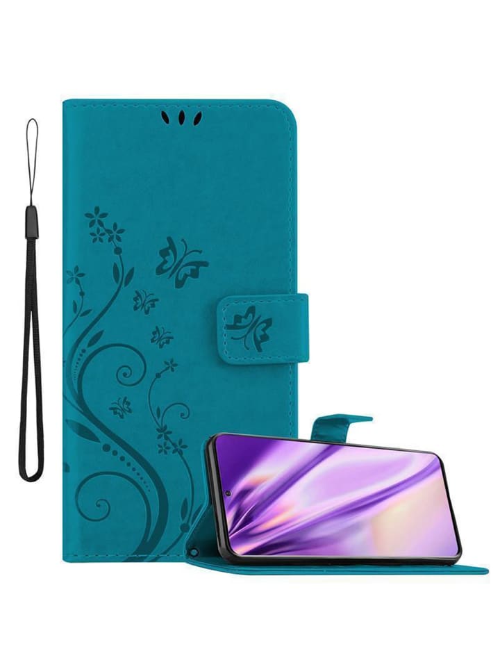 cadorabo Hülle für Samsung Galaxy S20 Blumen Design in FLORAL BLAU günstig kaufen onesize