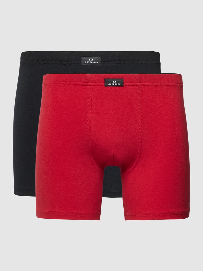 Trunks mit Label-Detail Modell 'LASTIC' im 2er-Pack in rot