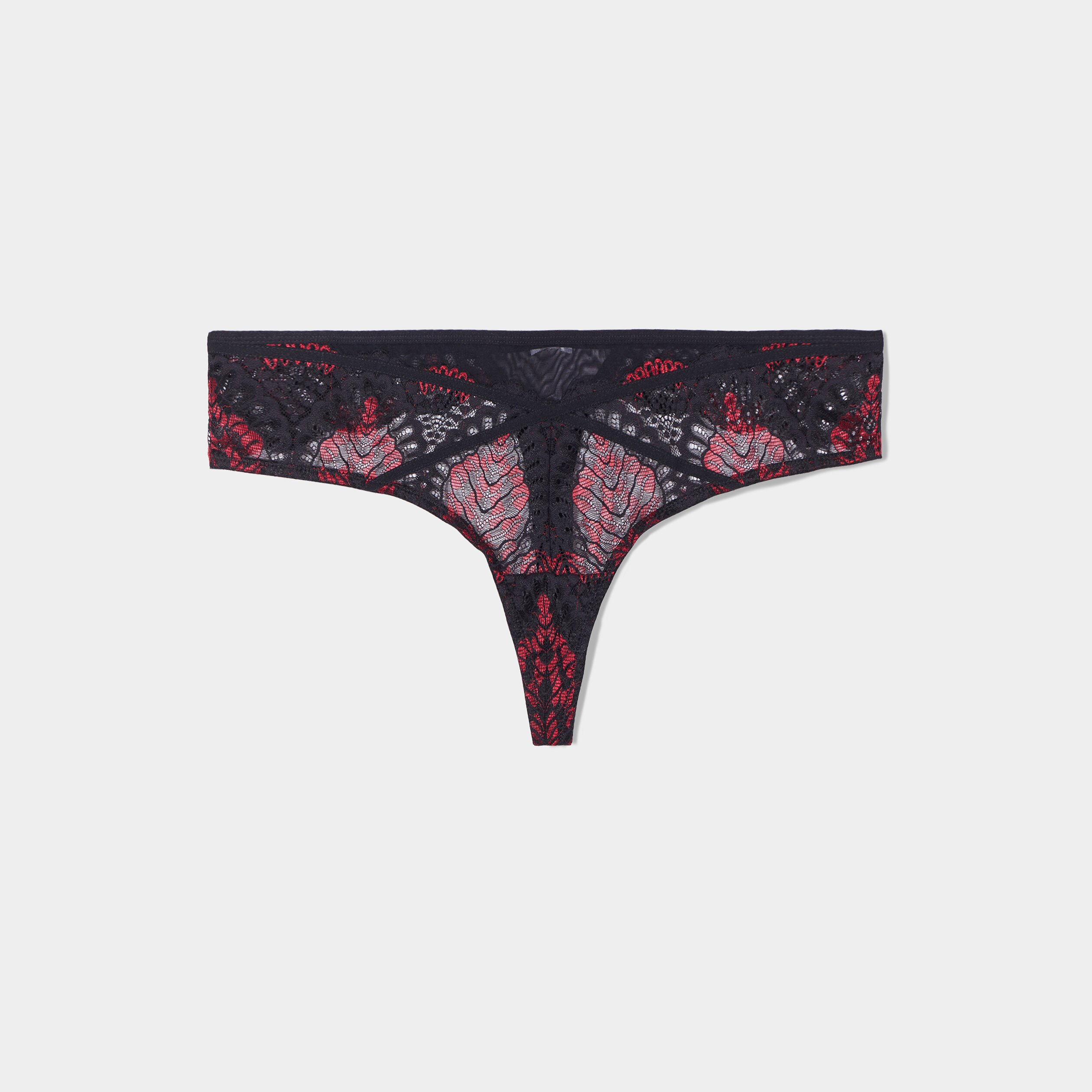 String dentelle rose framboise femme grande taille | La Halle