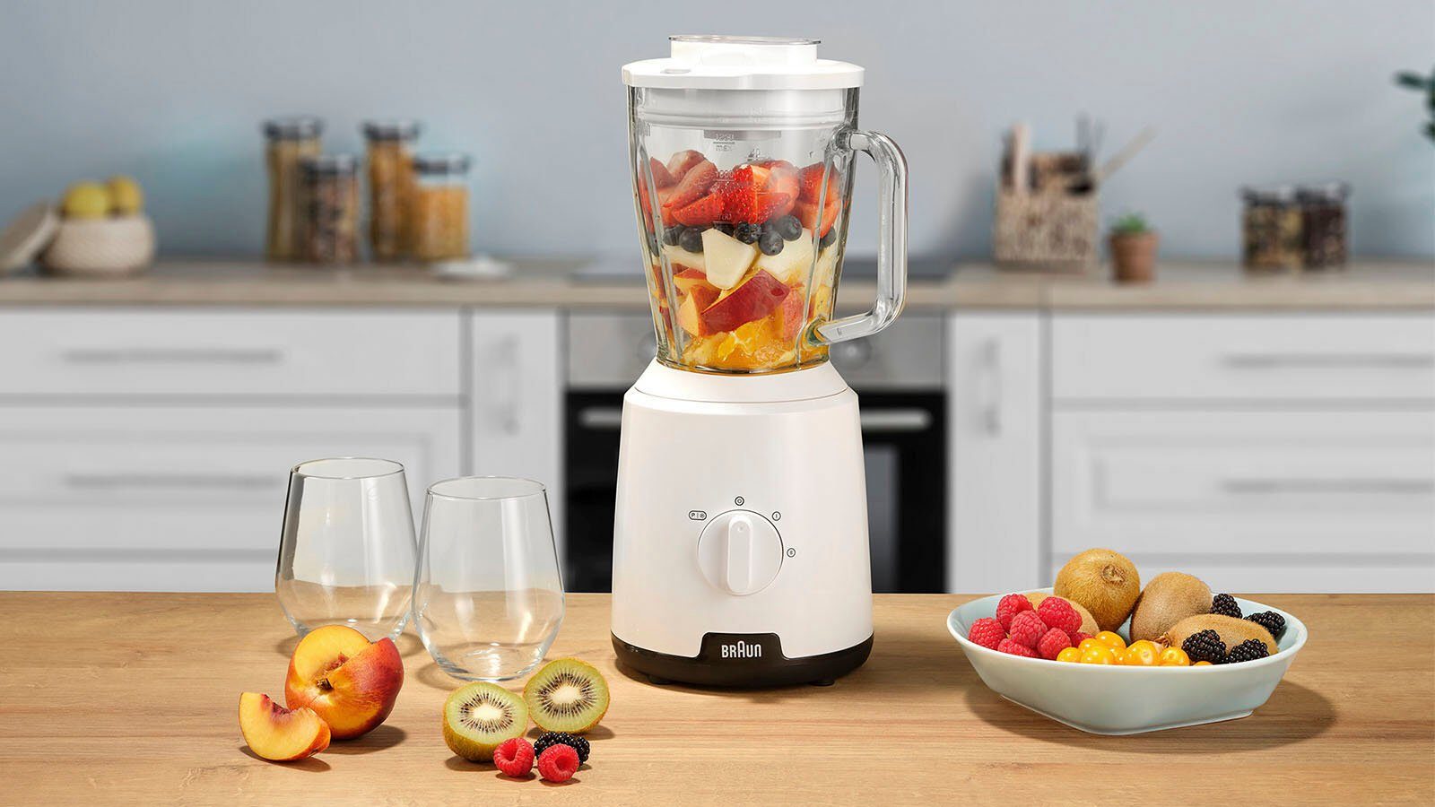 Braun Standmixer PowerBlend 1 JB 1050 WH, 600 W