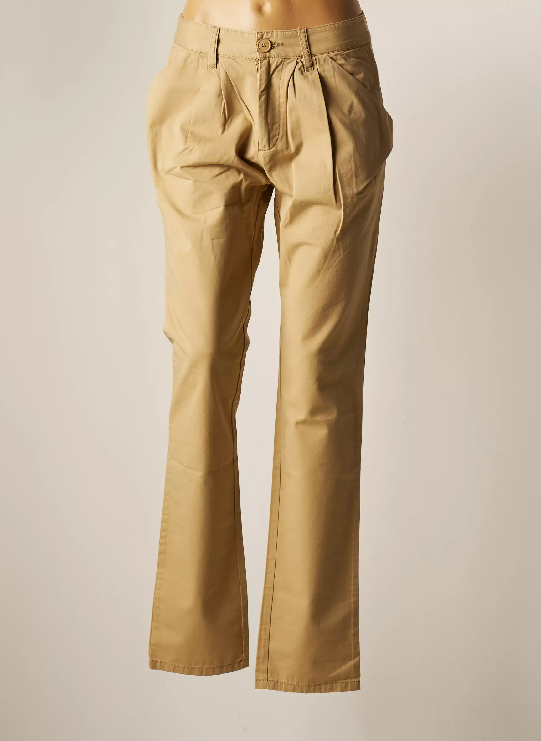 Only Pantalons Chino Femme couleur beige