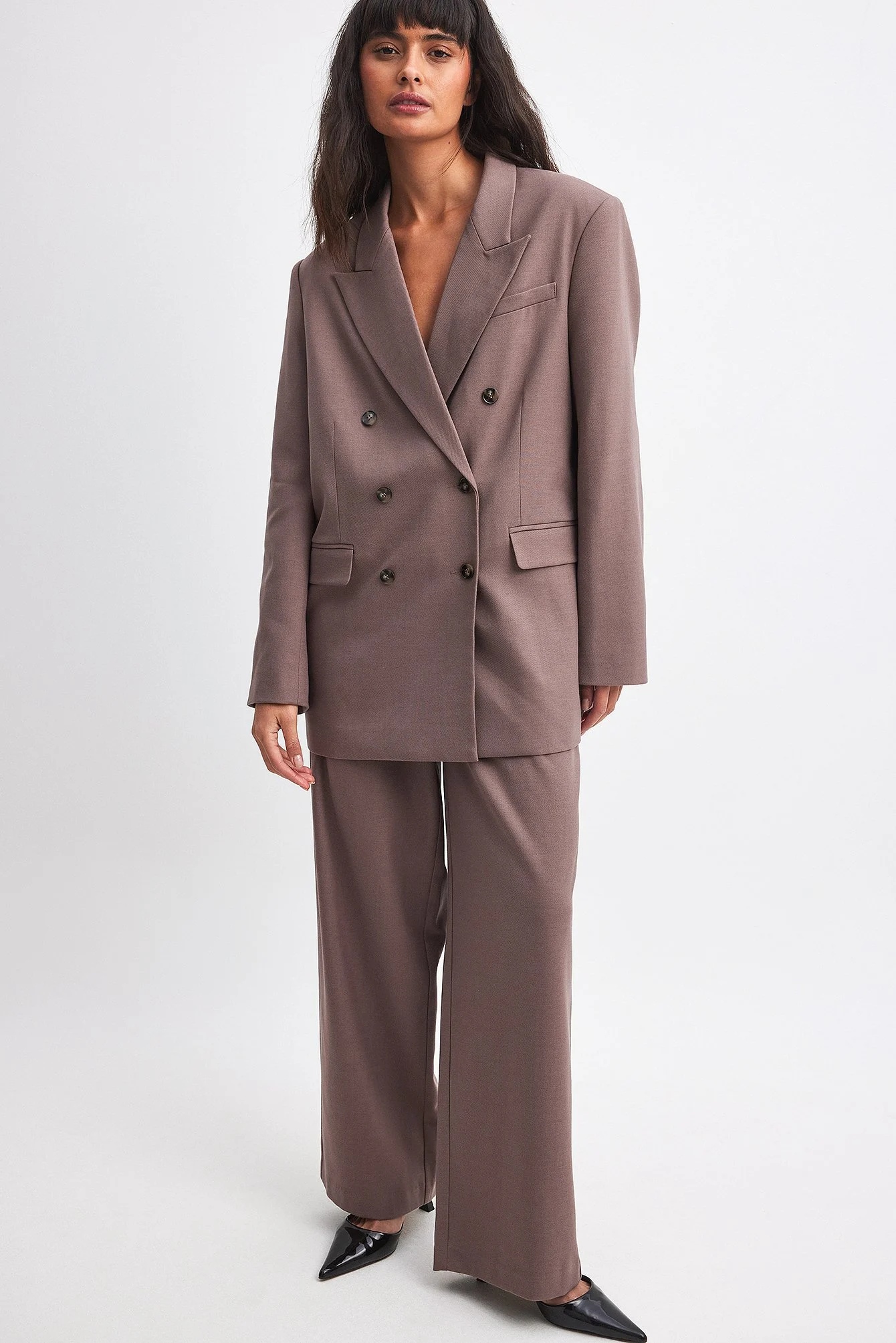 Zweireihiger Oversize-Maxi-Blazer