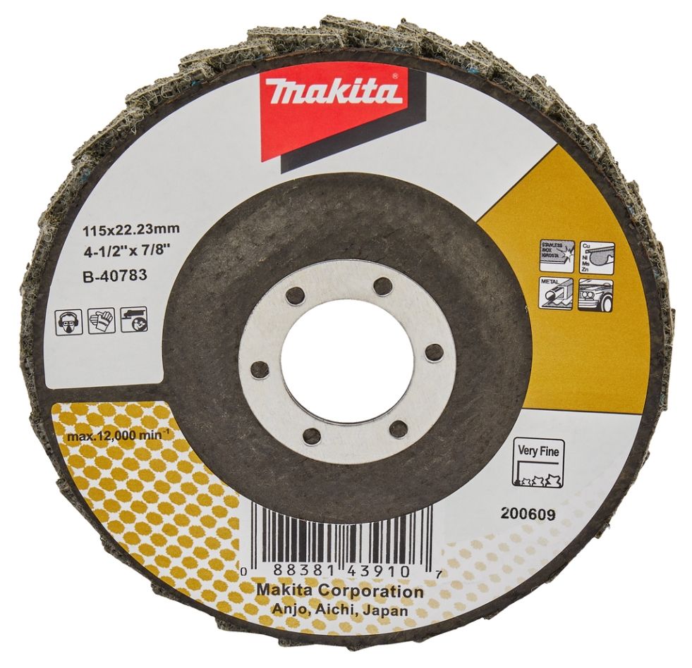 Makita Tillbehör B-40783 Lamellkonditioneringsskiva 115 mm Extra Fin