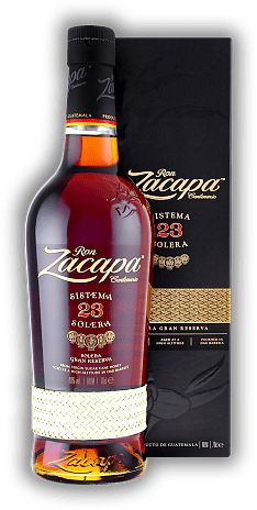 Zacapa Solera Gran Reserva 23 Zacapa Solera Gran Reserva 23 Außerordentlich ausgewogen, dicht und komplex. Alter 6-23 J. - 0,7	 Liter - Vol 40%