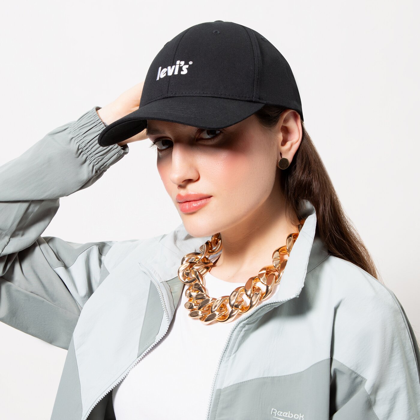 LEVI'S MÜTZE POSTER LOGO FLEXFIT CAP Schwarz