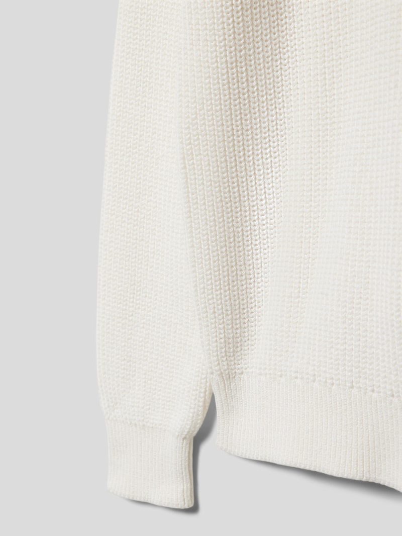 Strickpullover mit Label-Details Modell 'MONOTYPE' in offwhite