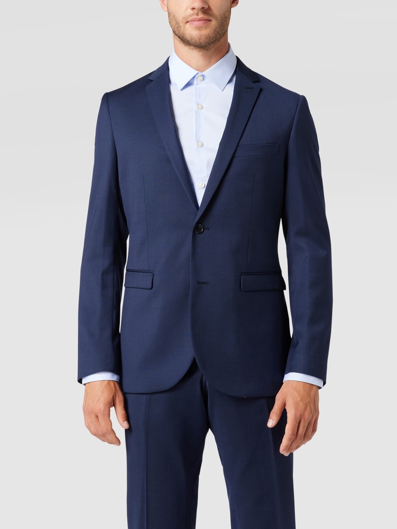 Slim FIt 2-Knopf-Sakko mit Stretch-Anteil Modell 'George' in marineblau