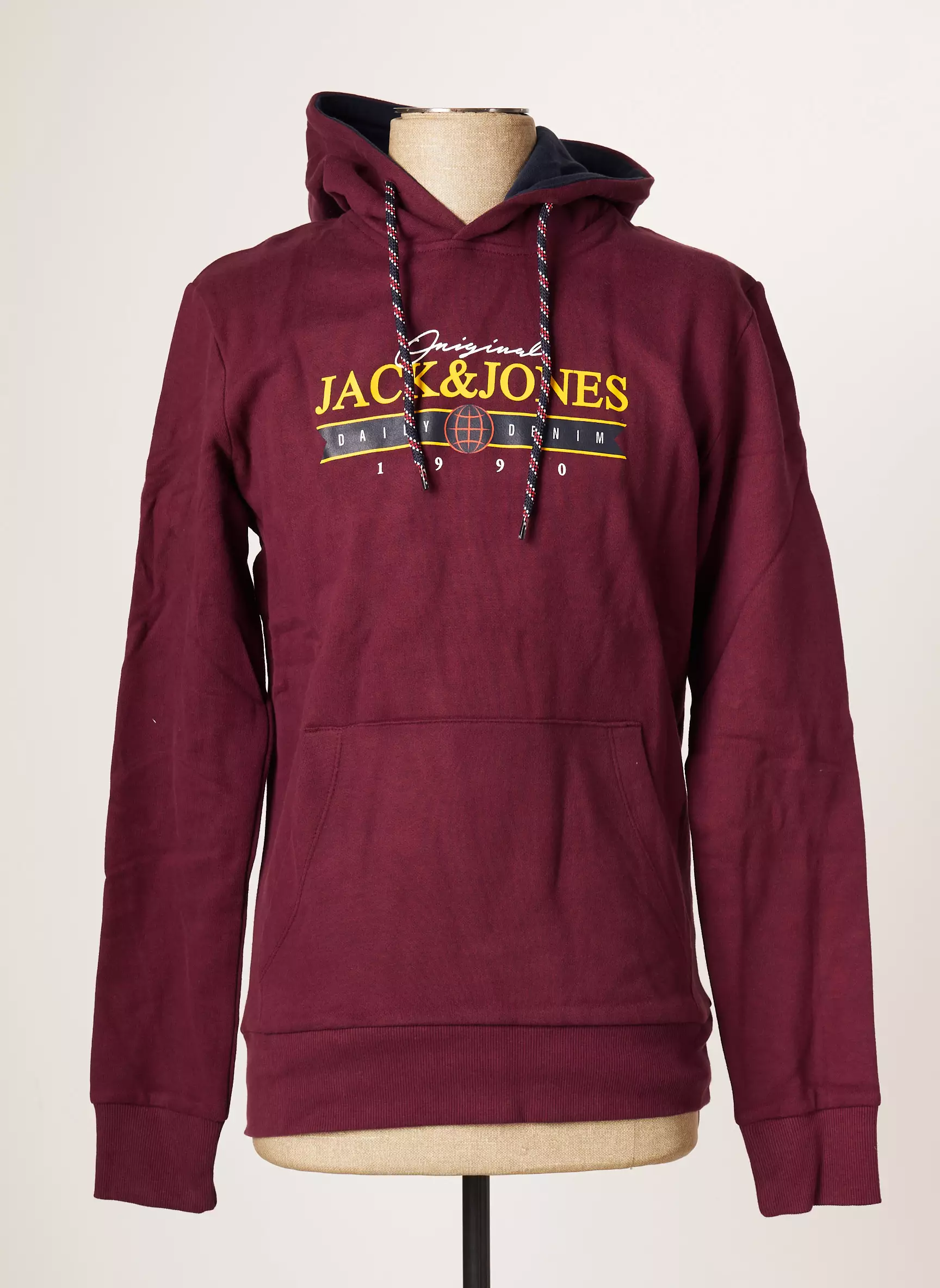 Jack Jones Sweat Capuche Homme couleur rouge