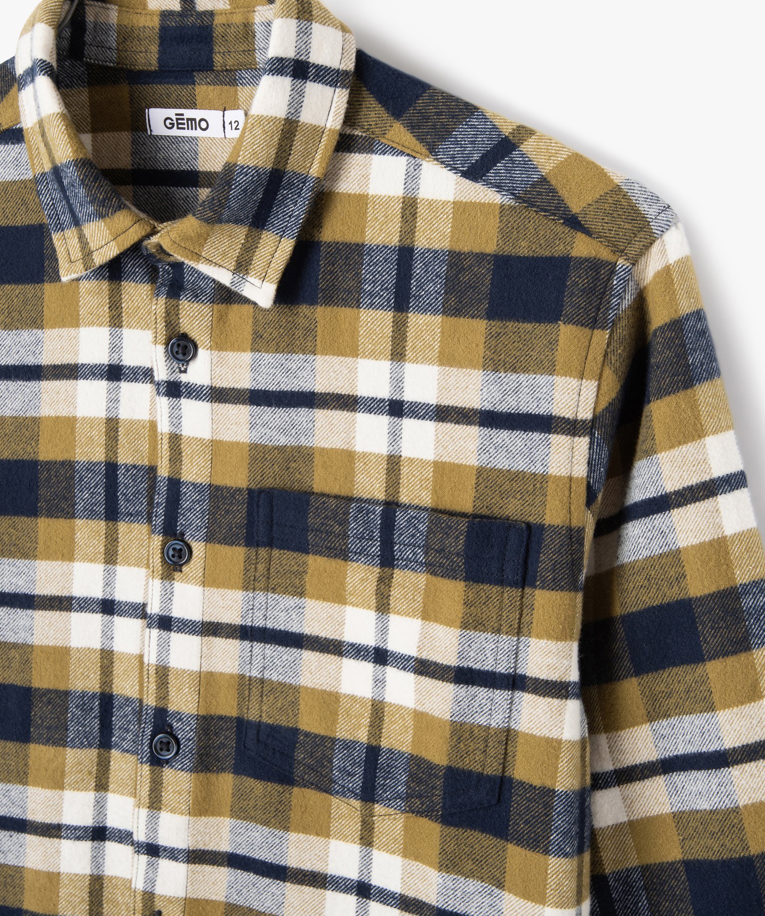 Chemise à manches longues à carreaux Garçon multicolore | GEMO