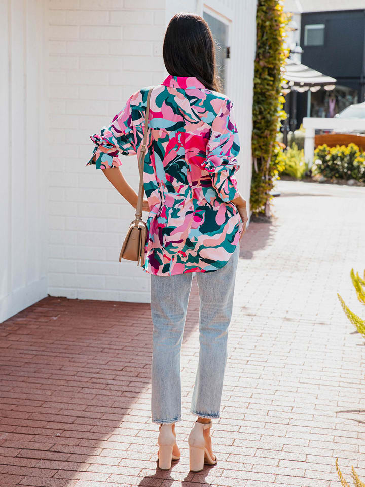 LA Angels Bluse in Rosa/ Lila/ Blau günstig kaufen