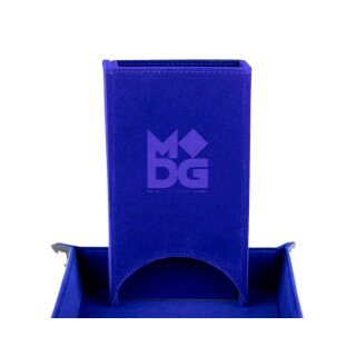 Fold Up Velvet Dice Tower Blue