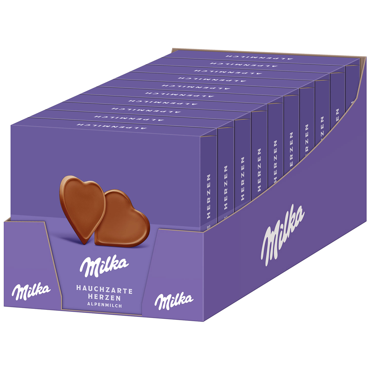 Milka Hauchzarte Herzen Alpenmilch 130g