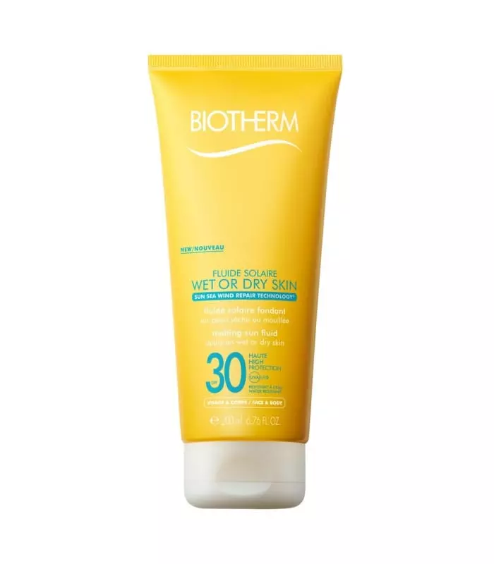 BIOTHERM SOLAIRE Fluide Solaire Wet or Dry Skin SPF30