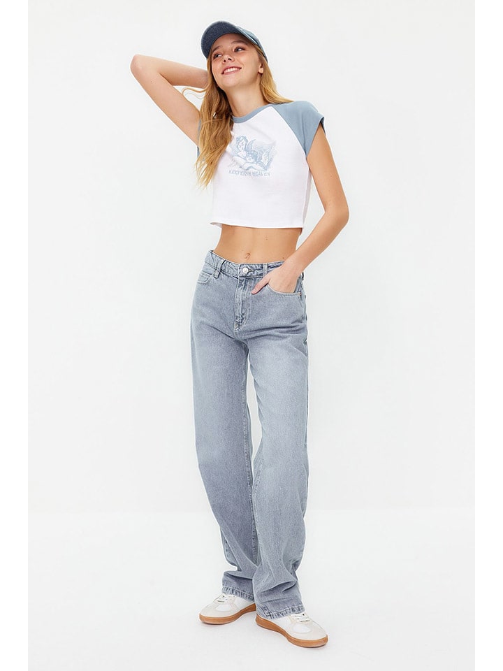 trendyol Jeans - Mom fit - in Hellblau günstig kaufen