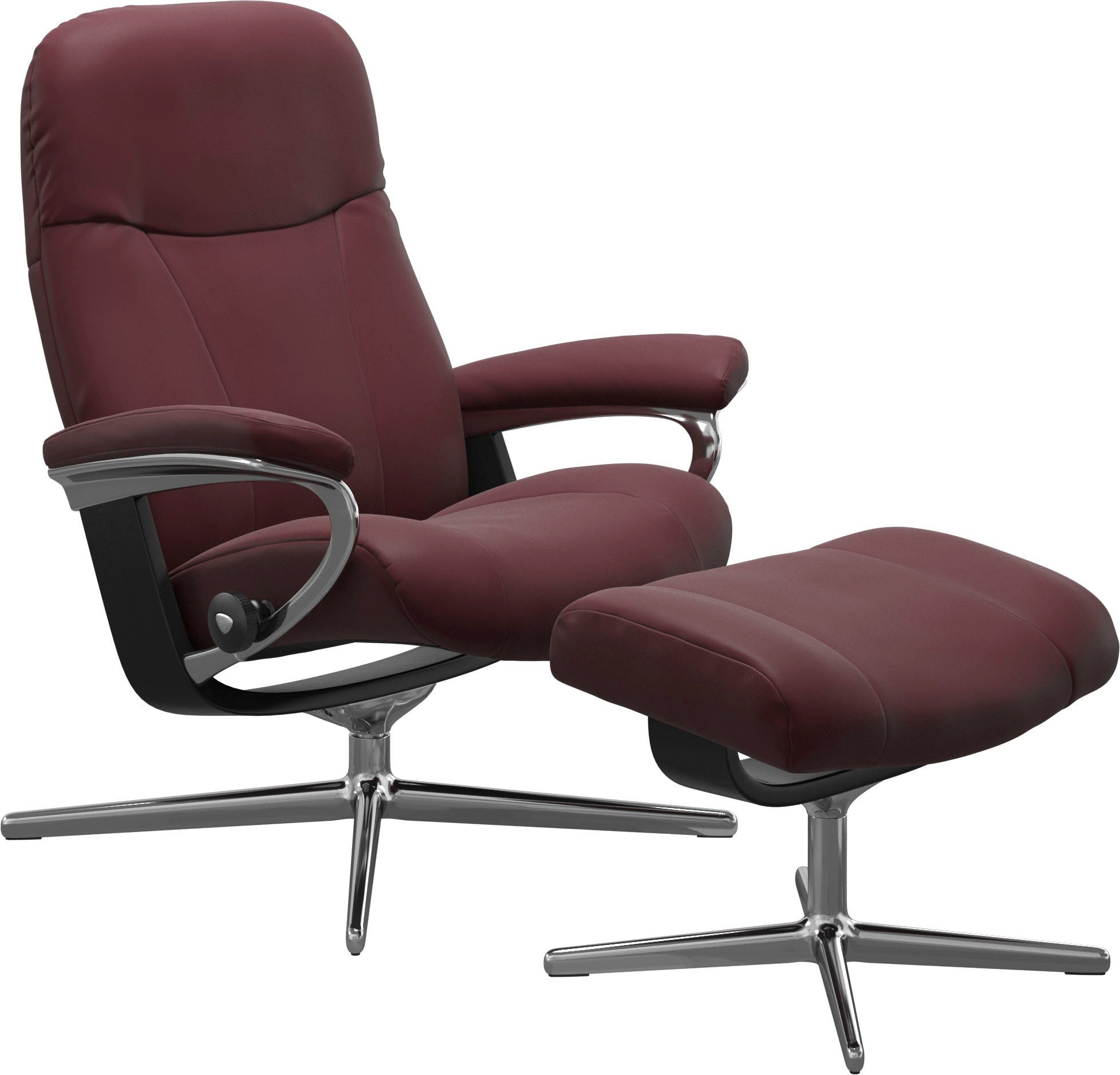 Stressless® Relaxsessel Garda, mit Cross Base, Größe M & L, Holzakzent Schwarz